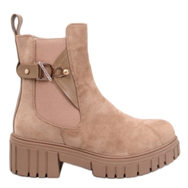 Errol Stivaletti Chelsea con plateau beige