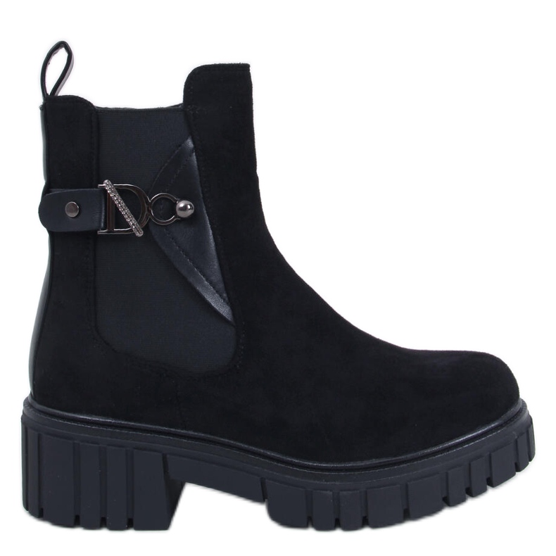 Errol Stivaletti Chelsea neri con plateau nero