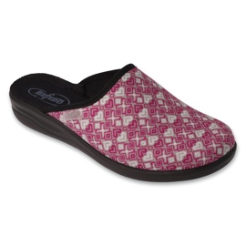 Ciabatte da donna Befado pu 551D005, rosa con cuori