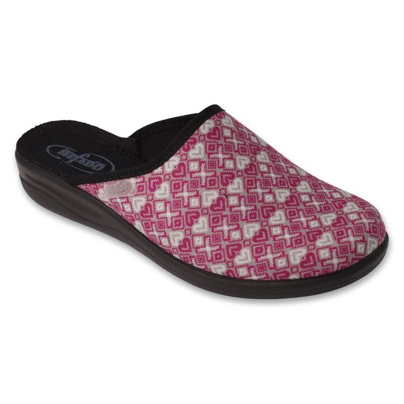 Ciabatte da donna Befado pu 551D005, rosa con cuori