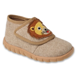 Ciabatte per bambini Befado 454P039 suola flessibile allacciatura facile beige