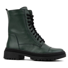 WASAK Stivaletti alti da donna in pelle con lacci invernali 0640 verde