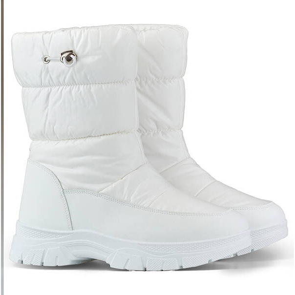 Doposci da donna con risvolto, bianco 3537W bianca