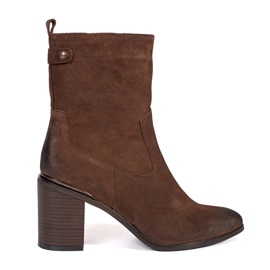 Stivaletti da donna in pelle marrone di Sergio Leone