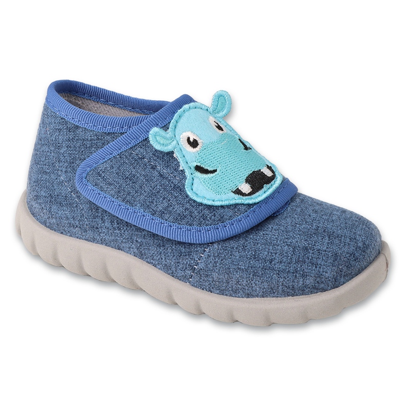 Ciabatte per bambini Befado 454P038 suola flessibile allacciatura facile blu