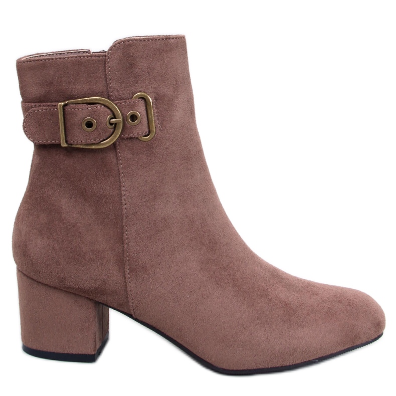 Stivali Lanne Khaki con tacco basso marrone
