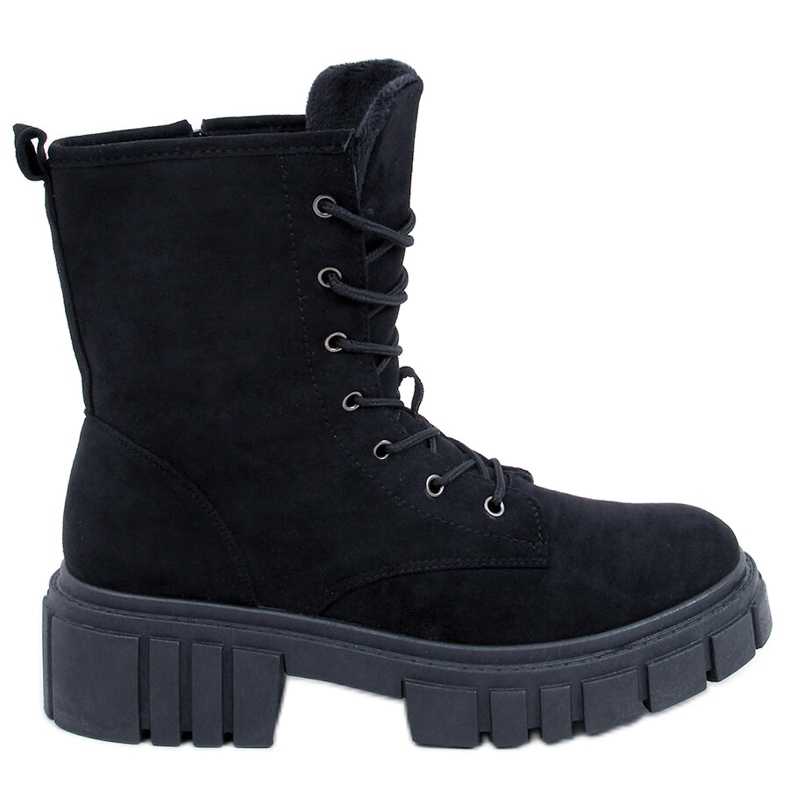 Stivali stringati Kelis Black nero