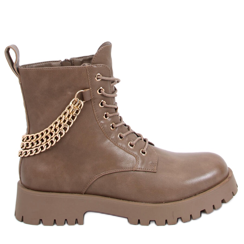 Stivali stivali con catene Tokio Khaki marrone