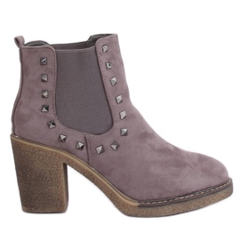 Stivali con tacco largo di Hidalgo Grey grigio