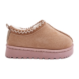 Doposci Da Bambino Con Plateau, Foderati In Pelliccia, Vilabria Beige