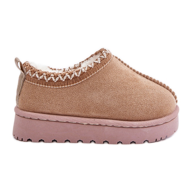 Doposci Da Bambino Con Plateau, Foderati In Pelliccia, Vilabria Beige