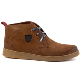 Scarpe da uomo in pelle Chukka KAMPOL 110/804 marrone