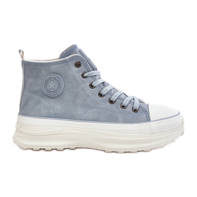 Scarpe da ginnastica isolate da donna sulla piattaforma Big Star OO274072 Blu