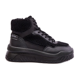 Sneakers Platform Da Donna Con Pelliccia Di Montone Lee Cooper LCJ-24-47-3145 Nere nero