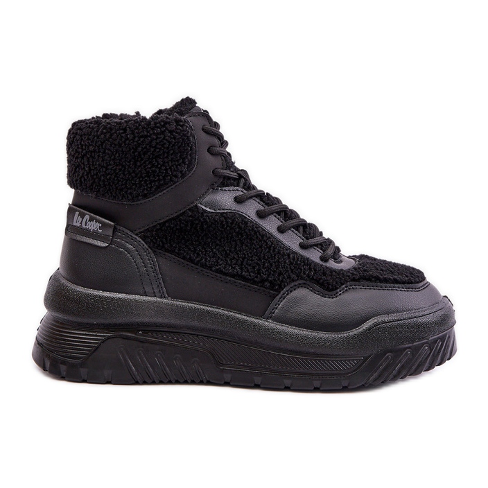 Sneakers Platform Da Donna Con Pelliccia Di Montone Lee Cooper LCJ-24-47-3145 Nere nero