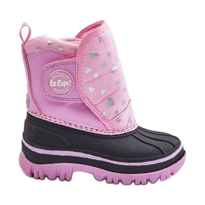 Stivali da neve con velcro per bambini Lee Cooper LCJ-24-44-2863K Rosa