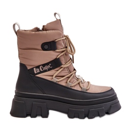 Stivali da neve da donna con cerniera Lee Cooper LCJ-24-47-3143 Beige