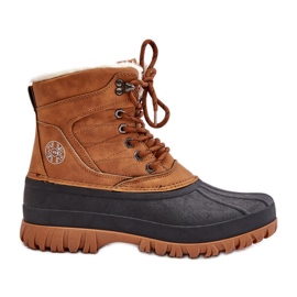 Stivali da neve stringati da donna con pelliccia Lee Cooper LCJ-24-44-2869 Cammello marrone
