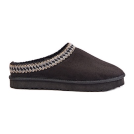 Scarpe comode da casa Ciabatte da donna con ricamo Inblu FX000021 Nero