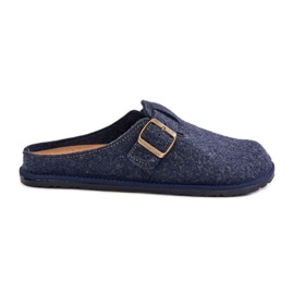 Comode Ciabatte Da Uomo Con Fibbia Inblu SI000019 Blu Navy