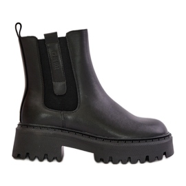 Stivali Chelsea da donna isolati in pelle Big Star OO274A386 Neri nero