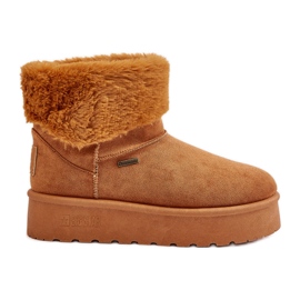Doposci con plateau e pelliccia Big Star OO274A106 Cammello beige