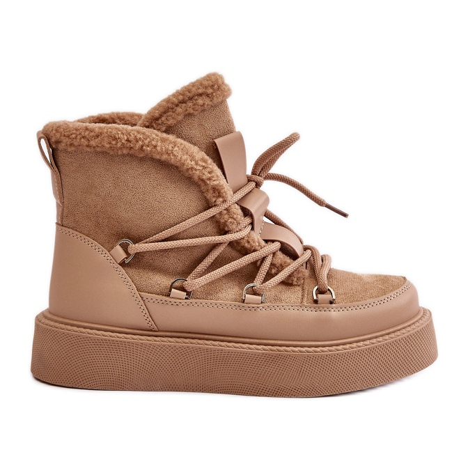 Doposci Tamidra beige scuro sulla piattaforma