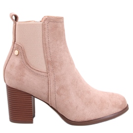 Stivaletti classici con tacco alto Rosey Khaki beige