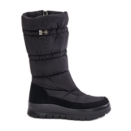 Stivali da neve da donna con decorazione Progress PROGJ-24-147 Neri nero