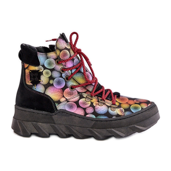 Stivaletti caldi da donna in pelle Maciejka 06146-39 Multicolor multicolore