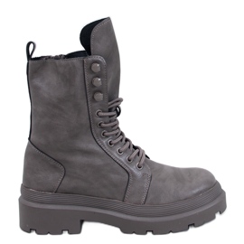 Stivaletti stringati con protezione Kinchs Grigio