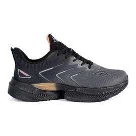 Vico Scarpe sportive stringate leggere nere e grigie grigio