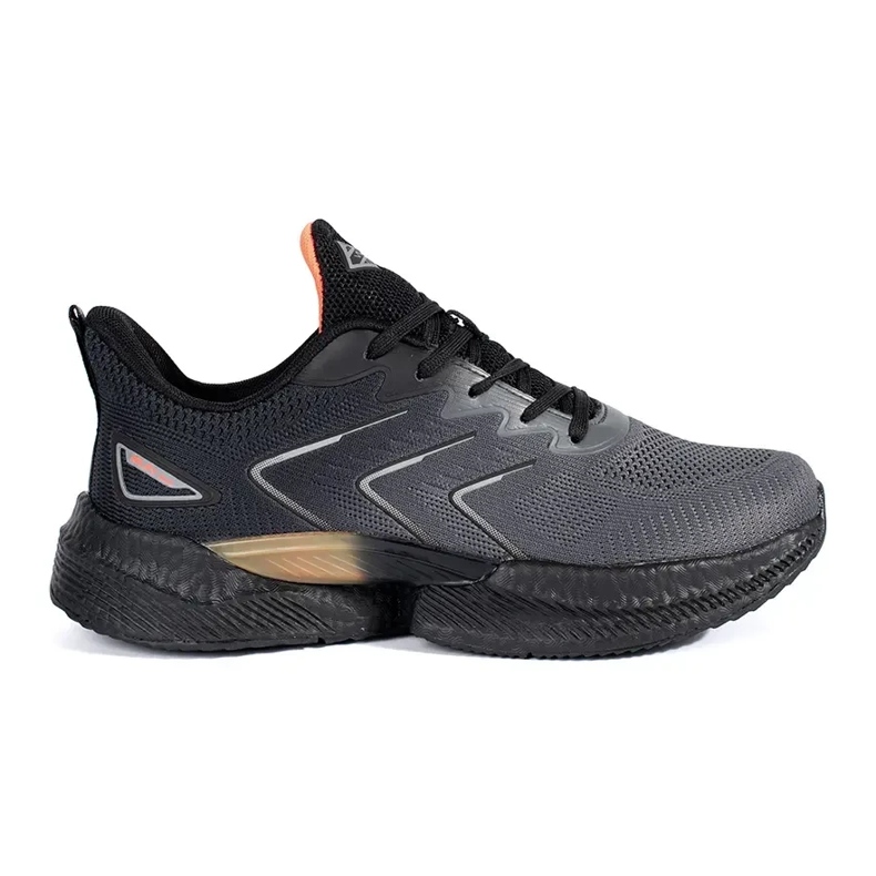 Vico Scarpe sportive stringate leggere nere e grigie grigio
