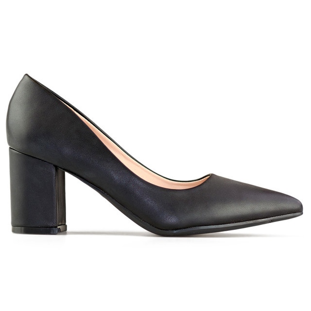Décolleté classiche nere con tacco alto, scarpe da donna per l'ufficio nero