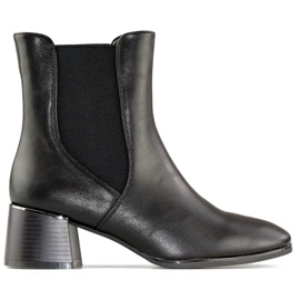 Stivali slip-on da donna, comodi stivali invernali, leggermente isolanti nero