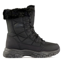 Doposci alti e isolanti, scarpe sportive invernali da donna, molto isolanti nero