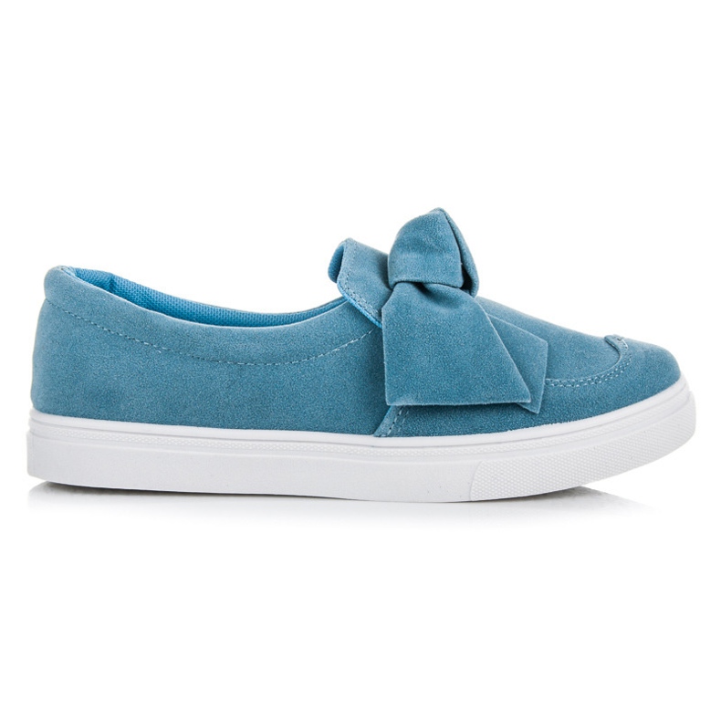 Kiss Angel Sneakers Blu Con Un Fiocco