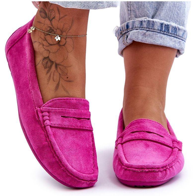 Confly Mocassini da Donna in Eco-camoscio, Rosa