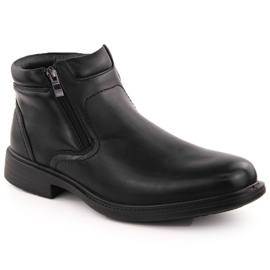 Stivaletti isolanti da uomo con cerniere, neri Unisoft 7516 nero