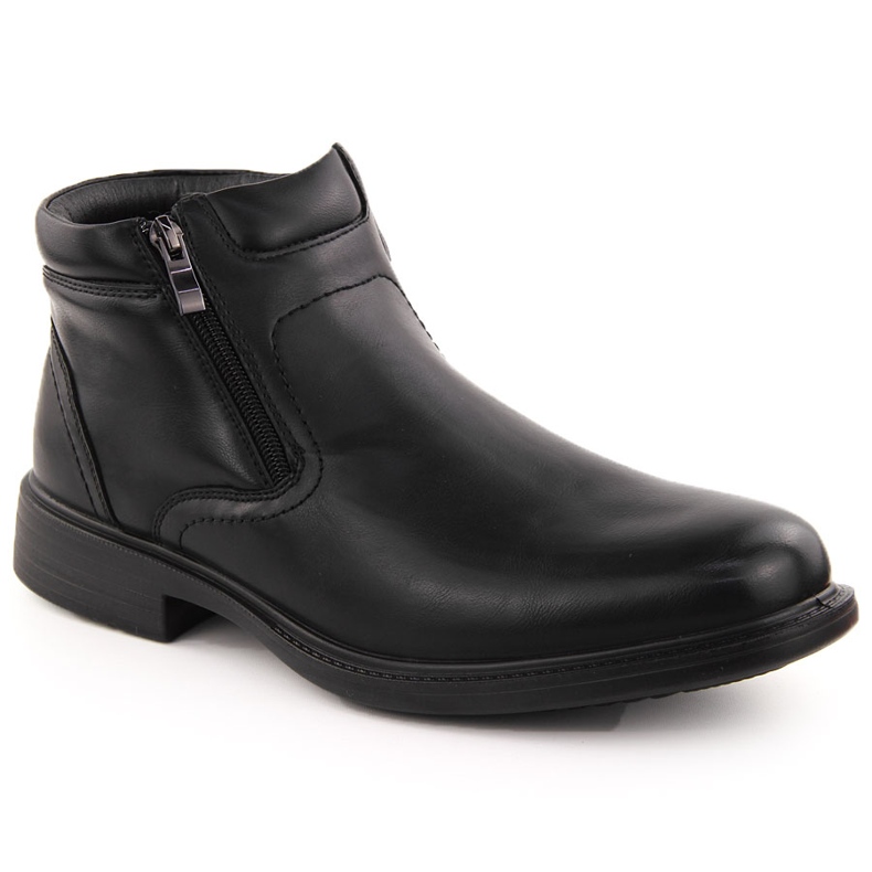 Stivaletti isolanti da uomo con cerniere, neri Unisoft 7516 nero