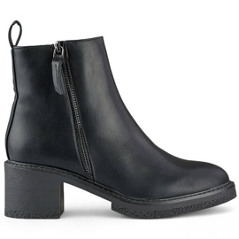 Stivali classici con tacco da donna, neri MS2079B nero