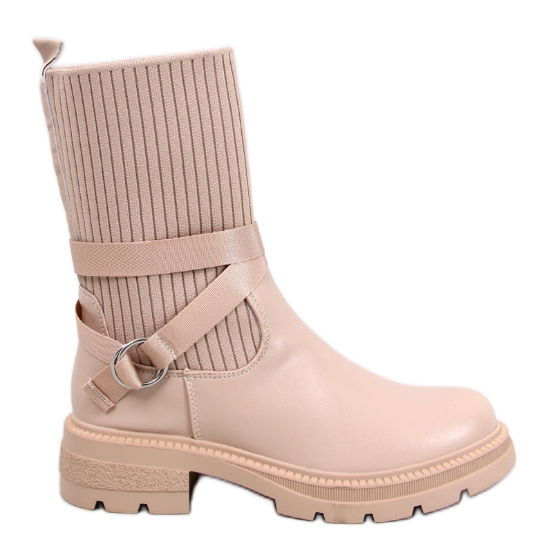 Stivaletti elasticizzati Shaffer Khaki beige