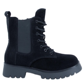 Franti Stivaletto Chelsea stringato nero