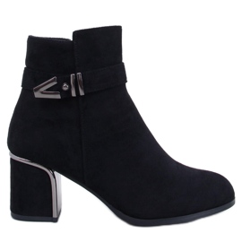Eleganti stivaletti con tacco alto Khalia Black nero