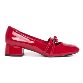 Goodin Décolleté in vernice rossa con tacco basso rosso