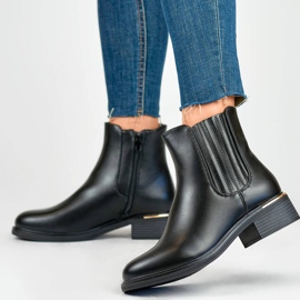 Stivaletti Chelsea autunnali da donna, neri D7995B nero