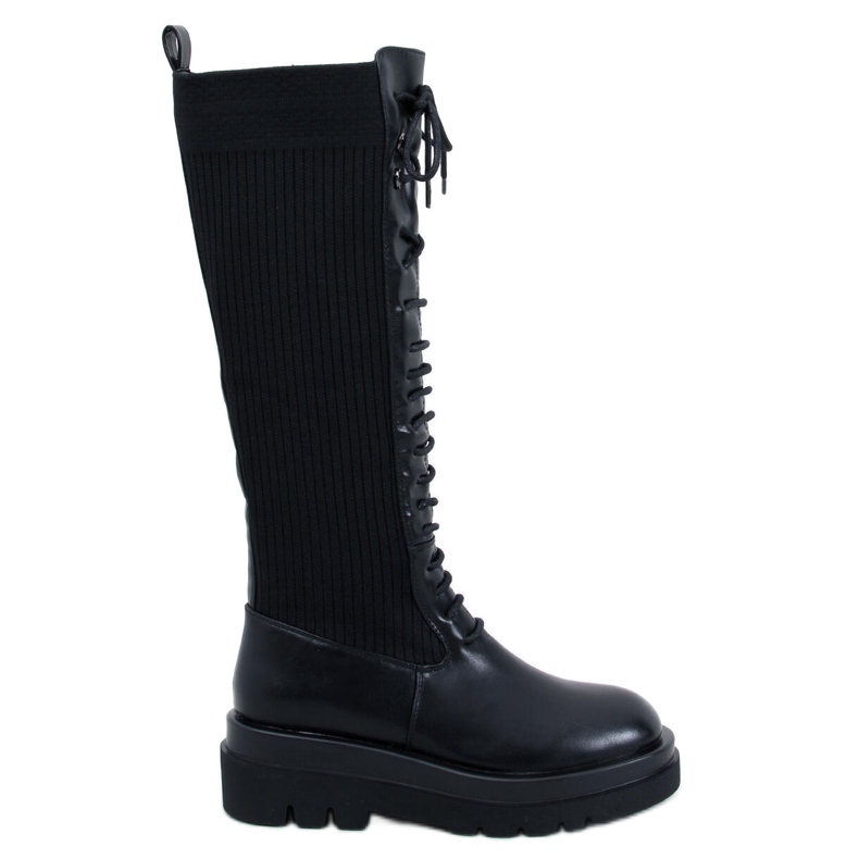 Stivali Stebb Black con tomaia flessibile nero