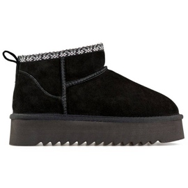 Doposci da donna in pelle scamosciata, nero YU9001B