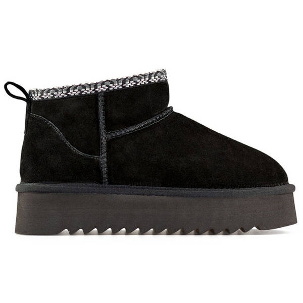 Doposci da donna in pelle scamosciata, nero YU9001B