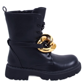 Stivali stringati Barkley Black nero